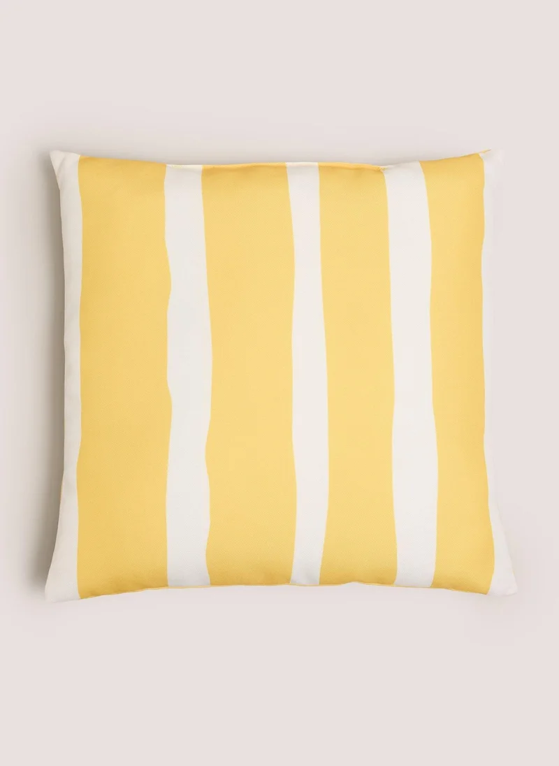 ماتلان وسادة مخططة صفراء